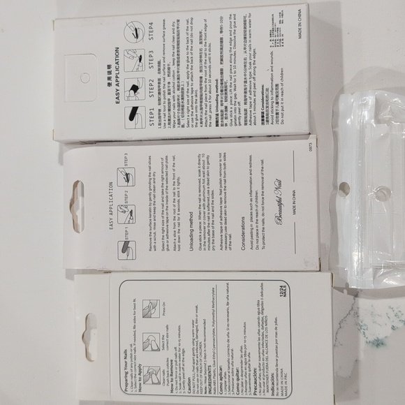 DIY Pink Nail Sets (3) and Silver Butterfly Nail Jewels NIB - Picture 6 of 6